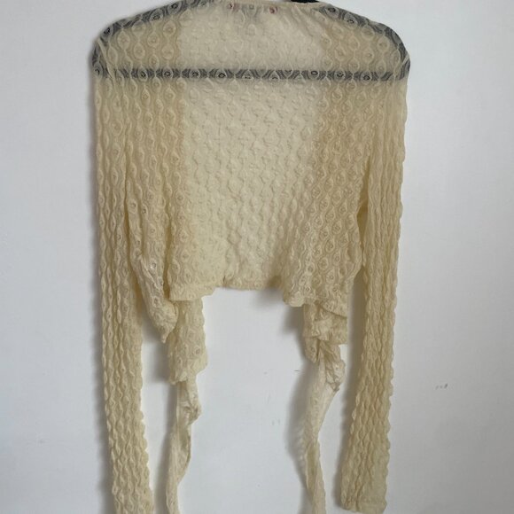 Urban Outfitters Lacy Balero/Cardigan (L) cream - Picture 4 of 4